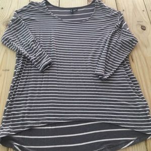 Grey and white stripe shirt by Cynthia Rowley